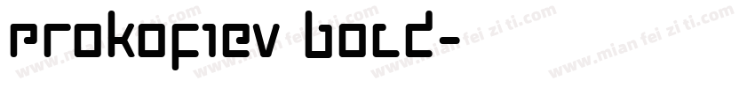 Prokofiev Bold字体转换